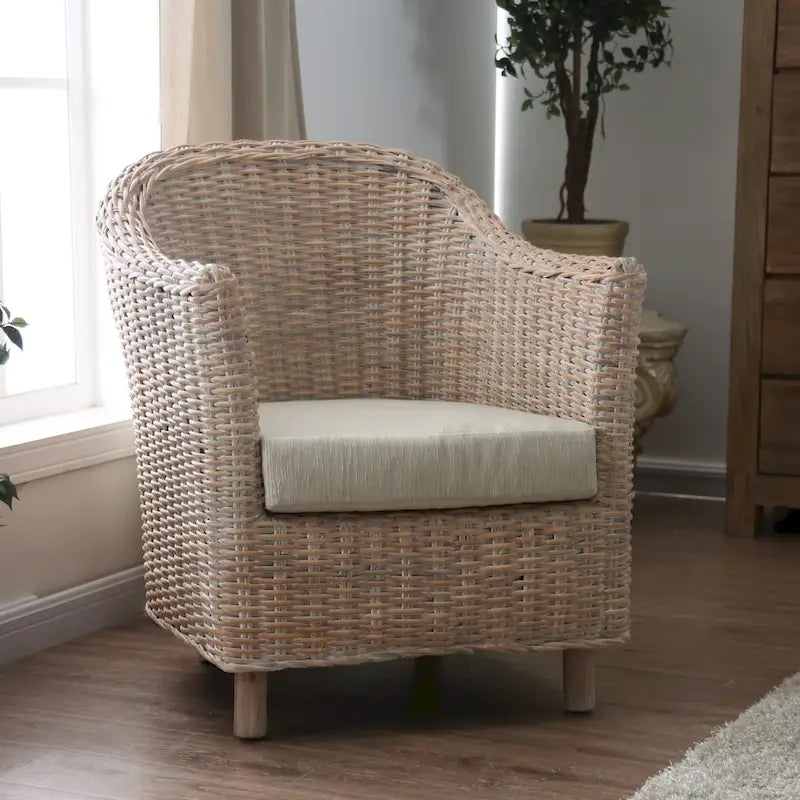 Fauteuil en osier et saule