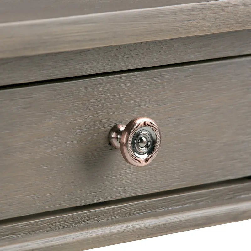 Table d'appoint rectangulaire de style transitionnel en bois massif de 45,7 cm de large - 45,7 cm de large x 45,7 cm de profondeur x 50,8 cm de haut