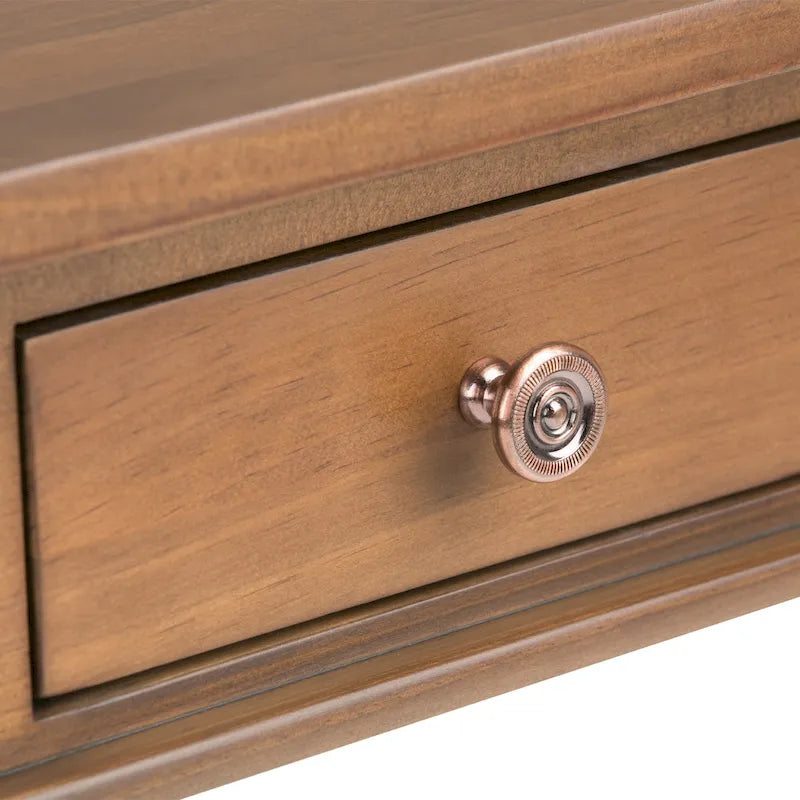 Table d'appoint rectangulaire de style transitionnel en bois massif de 45,7 cm de large - 45,7 cm de large x 45,7 cm de profondeur x 50,8 cm de haut
