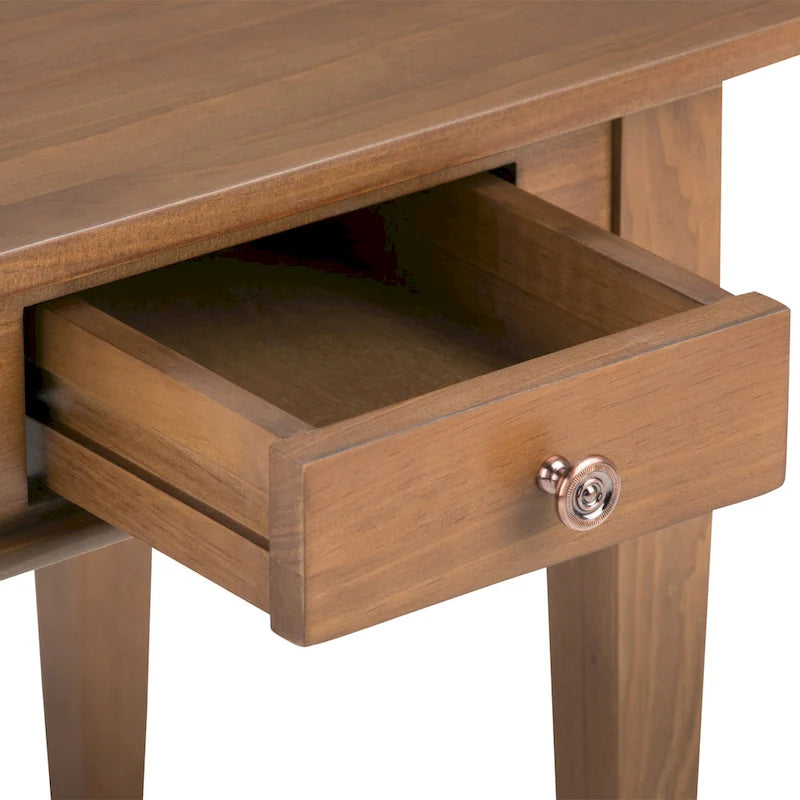 Table d'appoint rectangulaire de style transitionnel en bois massif de 45,7 cm de large - 45,7 cm de large x 45,7 cm de profondeur x 50,8 cm de haut