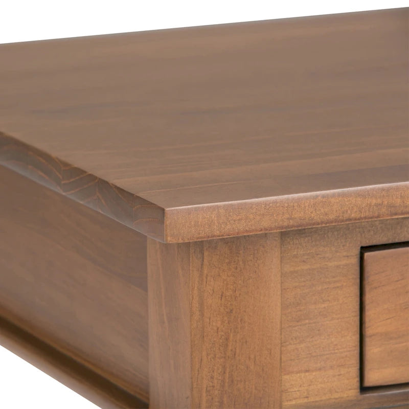 Table d'appoint rectangulaire de style transitionnel en bois massif de 45,7 cm de large - 45,7 cm de large x 45,7 cm de profondeur x 50,8 cm de haut