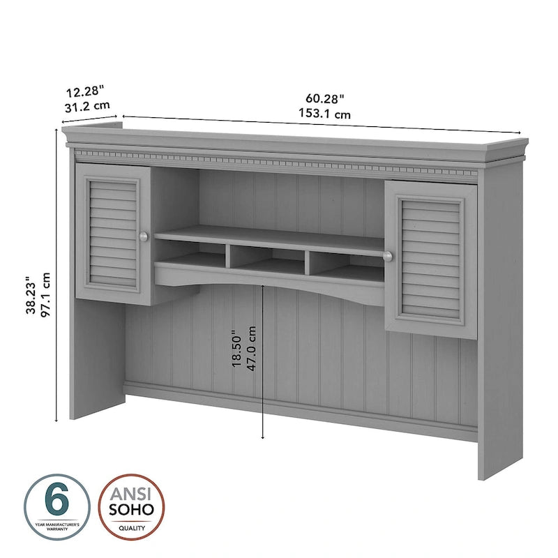Étagère de bureau d'angle