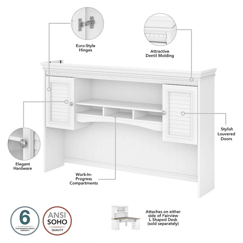 Étagère de bureau d'angle