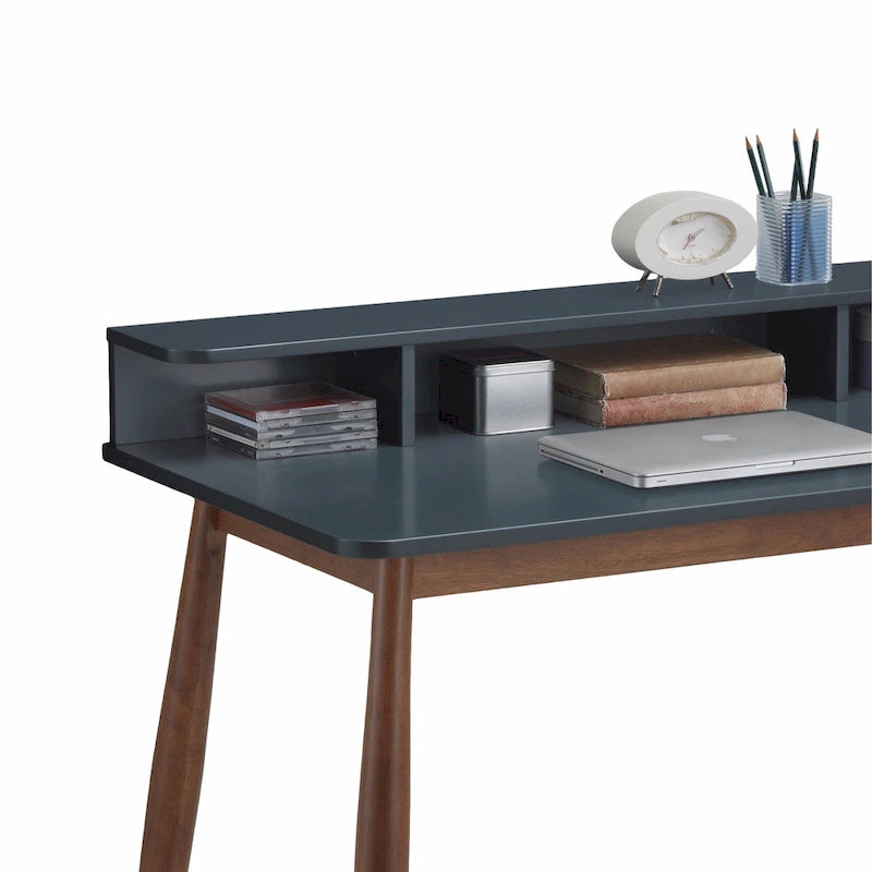 Bureau de rangement en bois gris-bleu