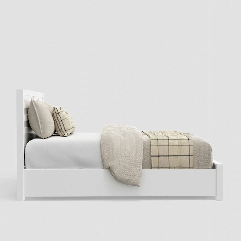 Lit coffre king-size, blanc