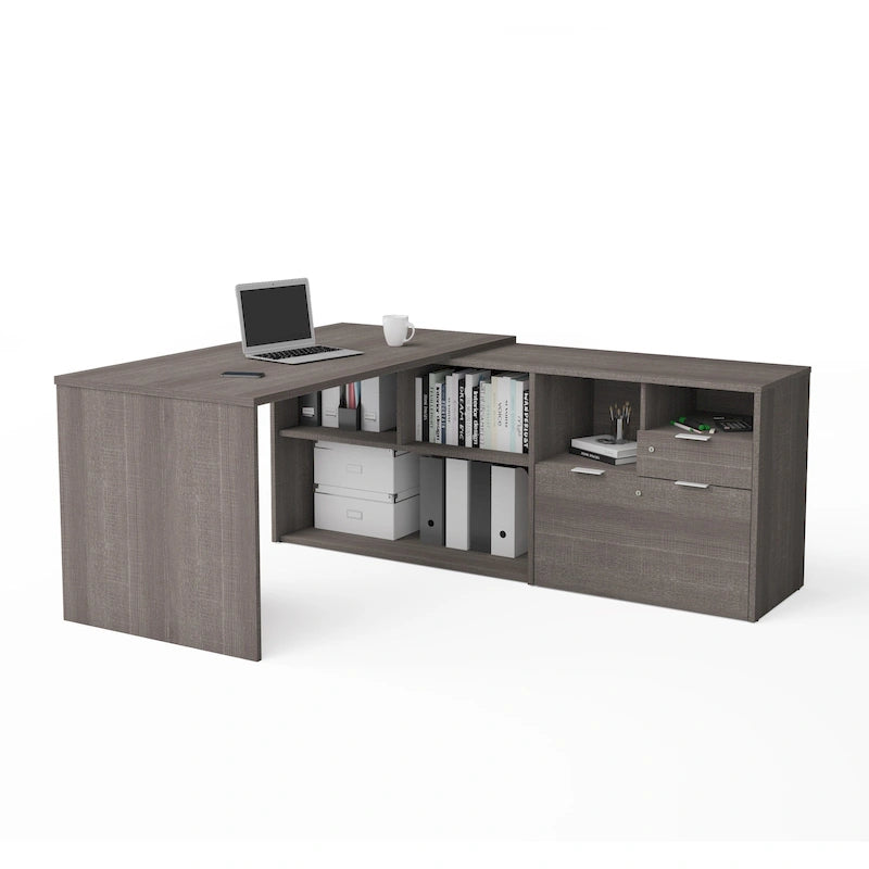 Bureau d'angle à double tiroir