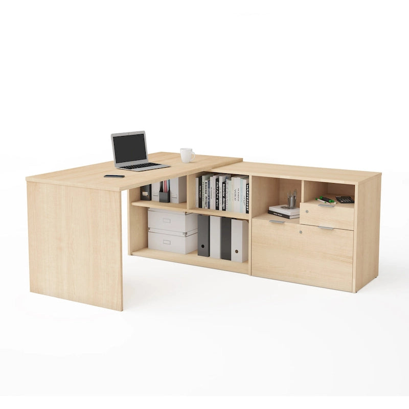 Bureau d'angle à double tiroir