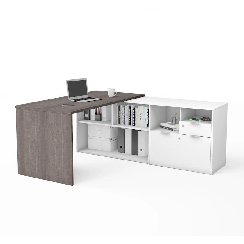 Bureau d'angle à double tiroir