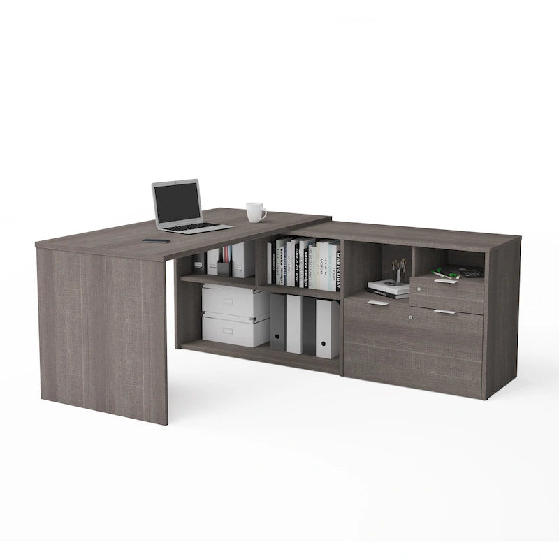 Bureau d'angle à double tiroir