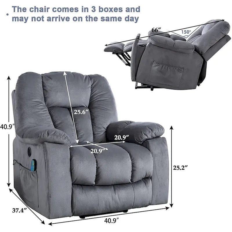 Fauteuil inclinable de massage et de levage électrique
