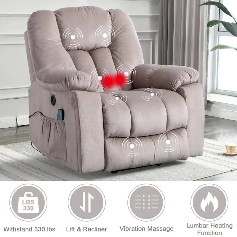Fauteuil inclinable de massage et de levage électrique