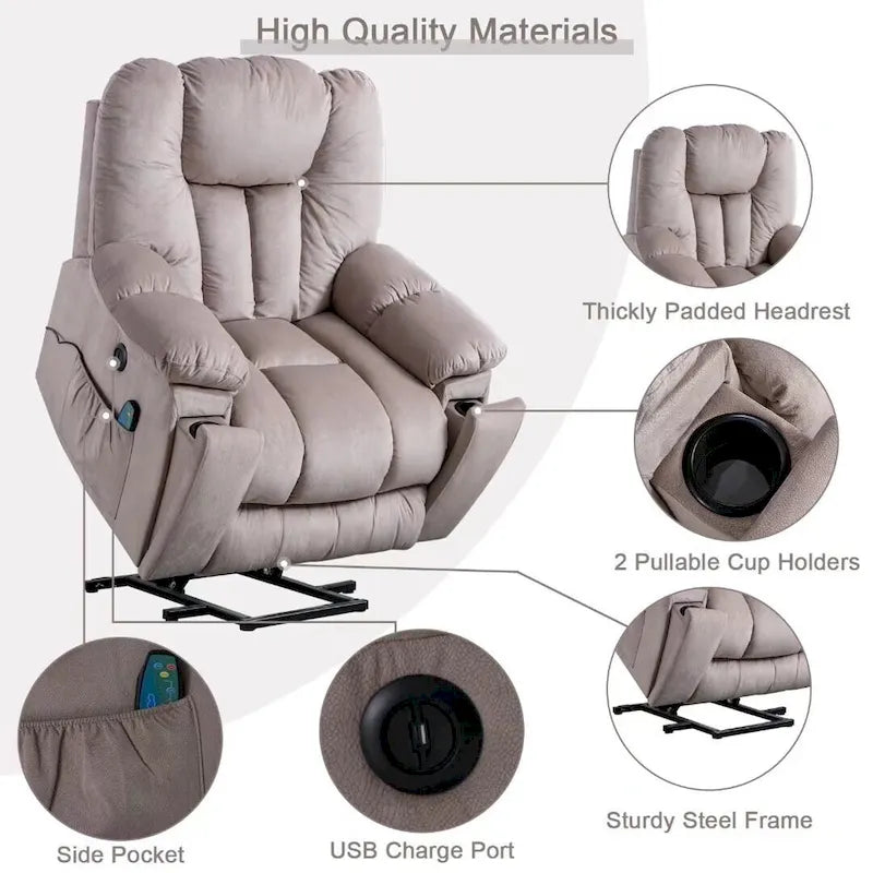 Fauteuil inclinable de massage et de levage électrique