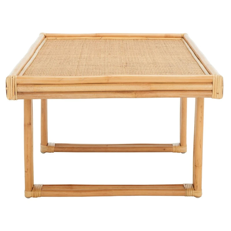 Table basse rectangulaire large de style côte tropicale bohème - 47 pouces de large x 24 pouces de profondeur x 18 pouces de haut - 47Wx24Dx18H