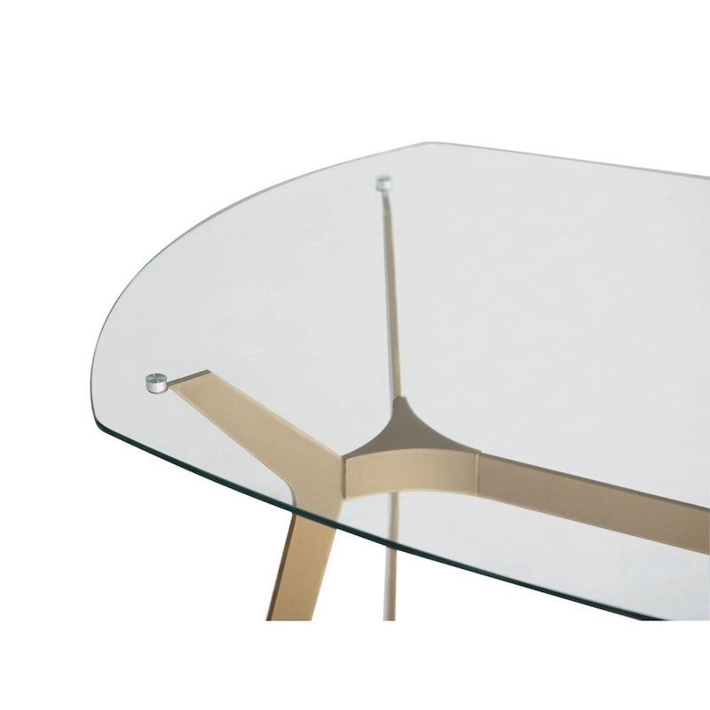 Bureau moderne de 48 po avec métal et verre