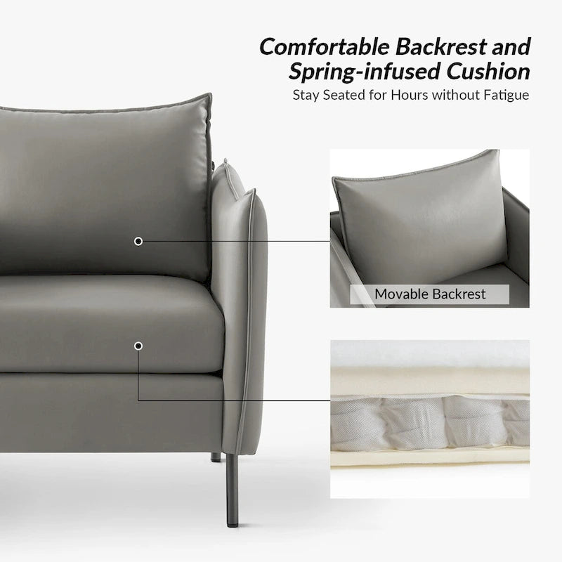 Fauteuil moderne en tissu résistant aux rayures avec pieds en métal noir, deux fauteuils par lot.
