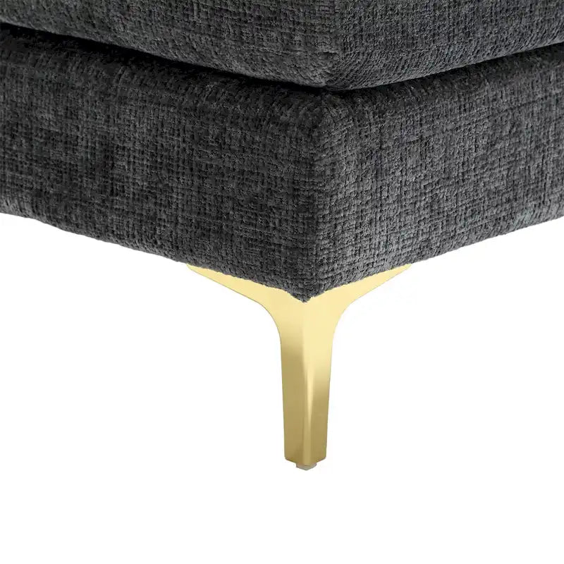Canapé modulaire moderne en tissu chenille grand format en forme de U
