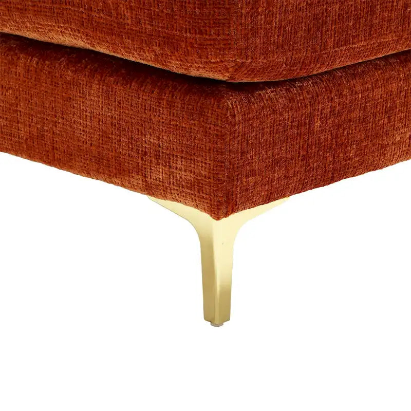 Canapé modulaire moderne en tissu chenille grand format en forme de U
