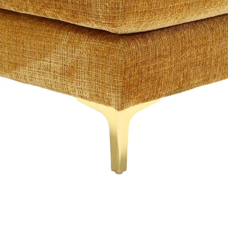 Canapé modulaire moderne en tissu chenille grand format en forme de U