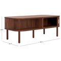 Table basse porte roulante – 43 cm de large x 22 cm de profondeur x 17 cm de haut