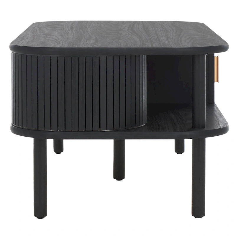 Table basse porte roulante – 43 cm de large x 22 cm de profondeur x 17 cm de haut