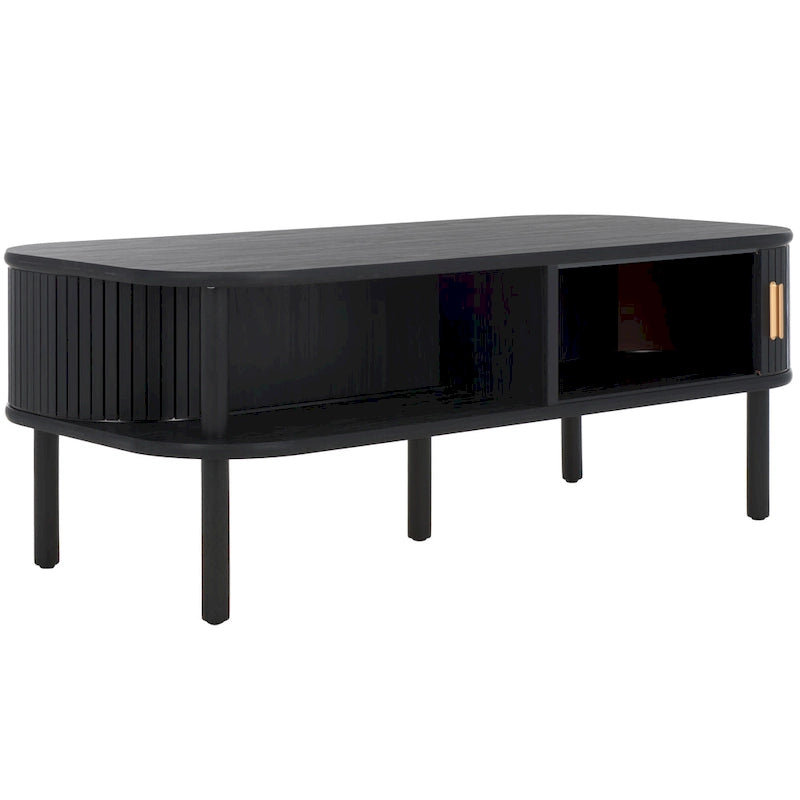 Table basse porte roulante – 43 cm de large x 22 cm de profondeur x 17 cm de haut
