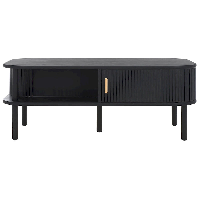 Table basse porte roulante – 43 cm de large x 22 cm de profondeur x 17 cm de haut